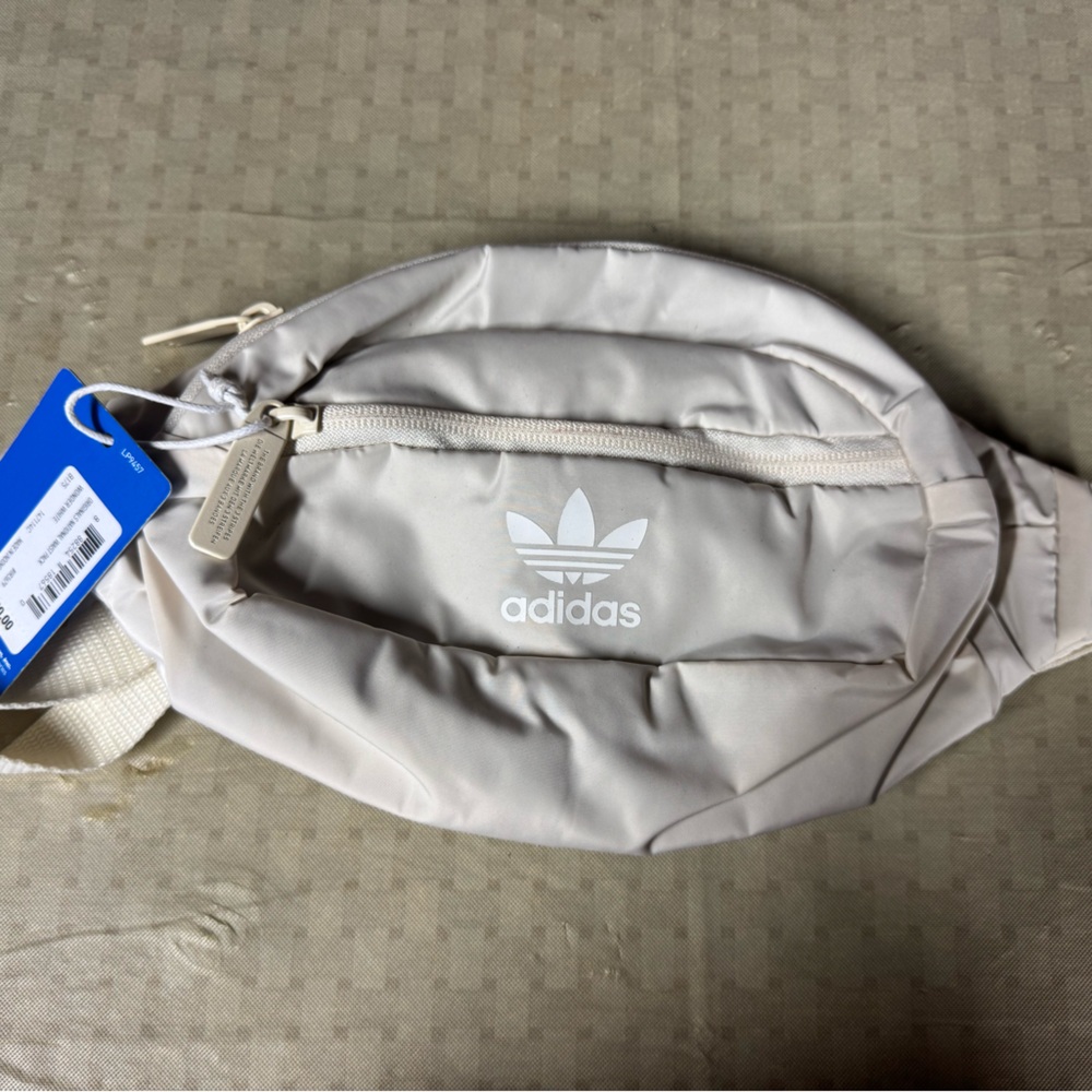 Adidas Beige Waist Bag with Logo